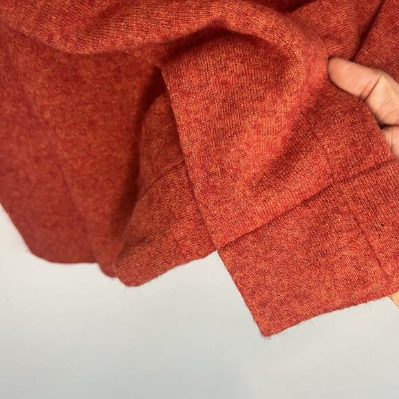 J Crew Womens Merino Wool Cotton Blend Sweater Crew Neck Sz M Orange - Picture 7 of 11